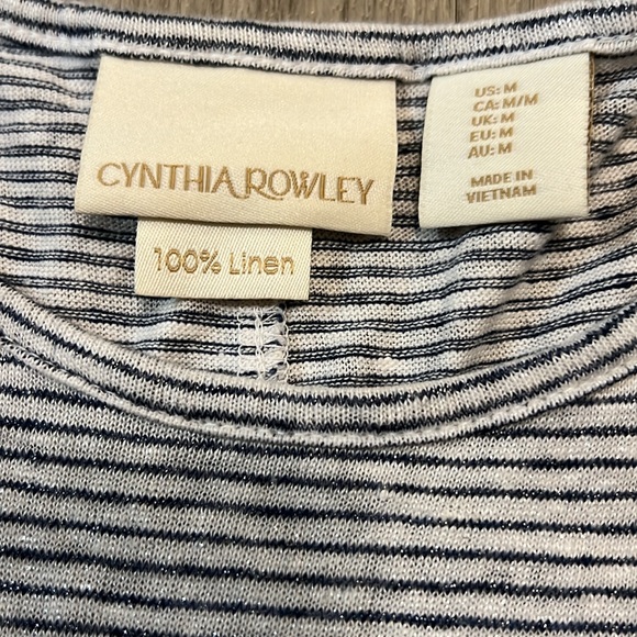 CYNTHIA ROWLEY LINEN TOP - Picture 2 of 3